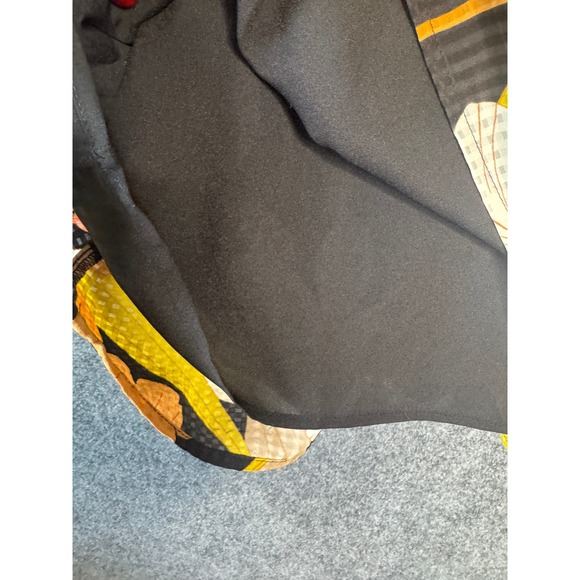 Who What Wear Dress Women M Floral Long Sleeve Black Yellow Garden Boho Work - Picture 11 of 13